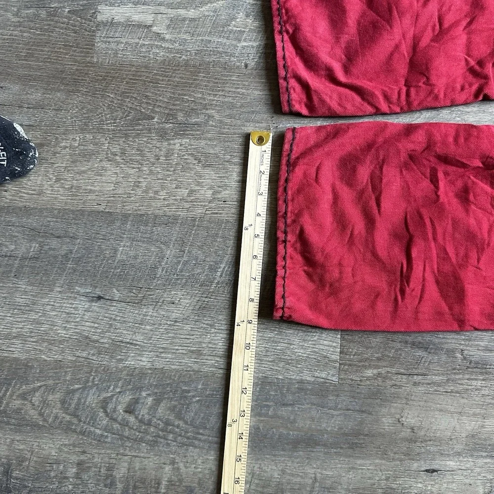 True Religion Men's  Red Ricky Super T Jeans Mb3 Thick‎ Stitch Semetary Keef